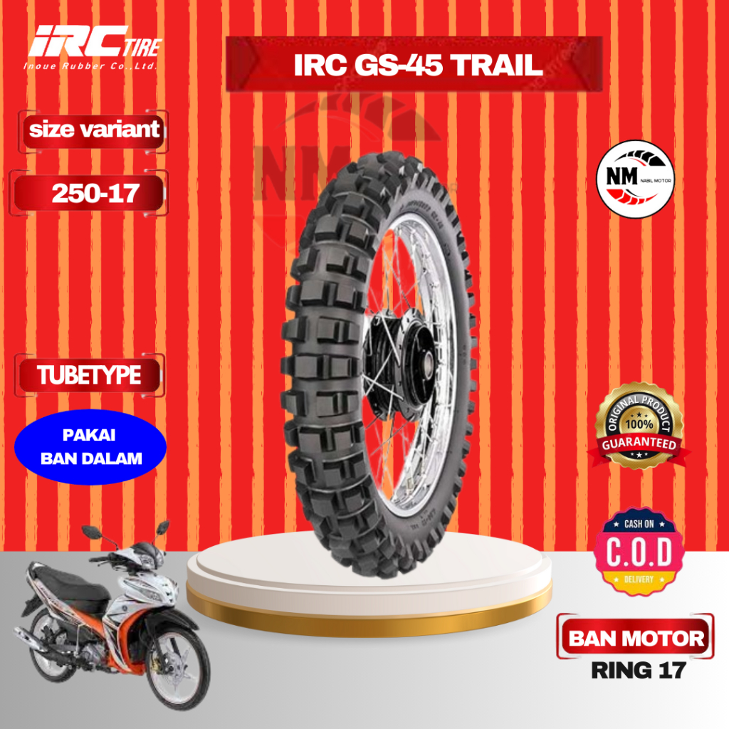 Yukk BAN TRAIL 250 275 RING 17 IRC Ban IRC Trail 250 275 17 Ban Trail IRC GS45 MOTOCROSS GS 45....
