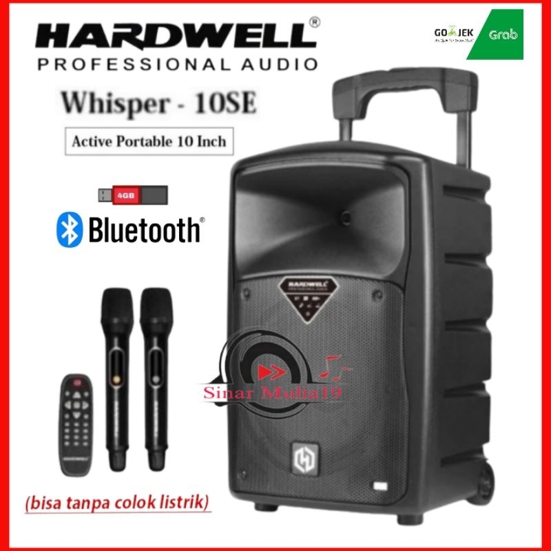 Hardwell Speaker Portable Aktif 10 Inch 300 Watt Model Whisper-10se Original