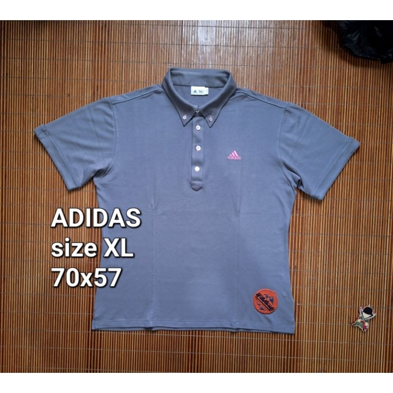 Baju Kaos Krah ADIDAS Polo Shirt Button Down