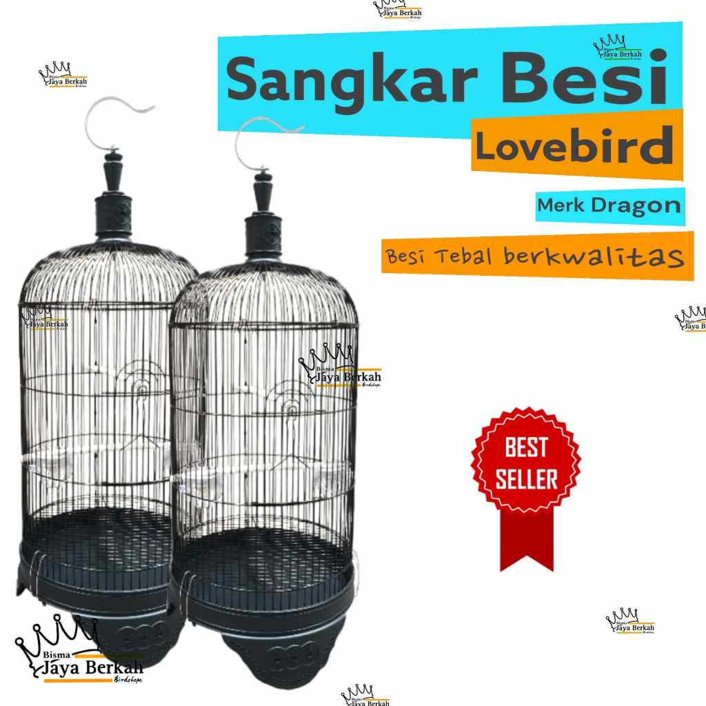 SANGKAR BESI LOVEBIRD MERK DRAGON