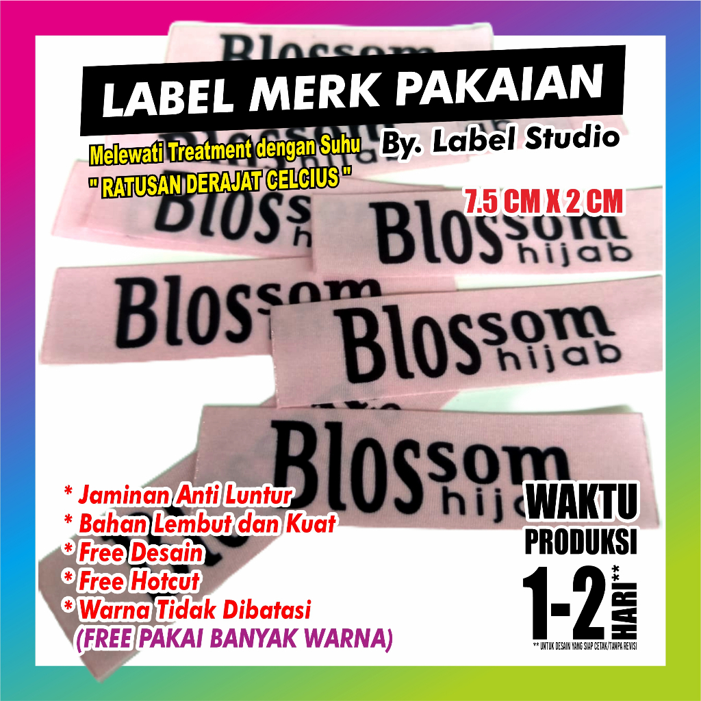 

( TERMURAH ) Label Baju | 7.5 CM X 2 CM | Label Hijab | Label Woven | Label Gamis | Label Kaos | Label Custom Nama | Free Desain | Free Potong | Woven Damask Subtitute | Label Murah | Label Merk | Label Nama Anak Pondok | Label Grosir | Label Brand