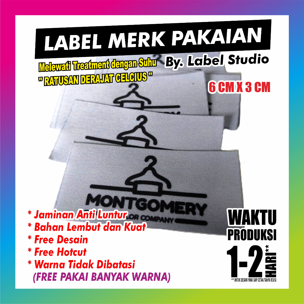 

( TERMURAH ) Label Baju | 6 CM X 3 CM | Label Hijab | Label Woven | Label Gamis | Label Kaos | Label Custom Nama | Free Desain | Free Potong | Woven Damask Subtitute | Label Murah | Label Merk | Label Nama Anak Pondok | Label Grosir | Label Brand