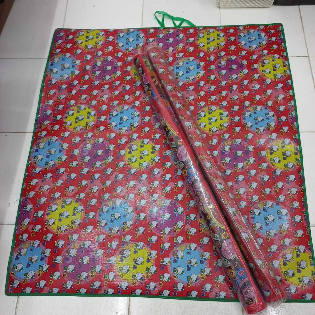 Tikar Gambar 120x140 T 1.2 | Tikar Karpet Plastik Lantai Gulung | motif RANDOM