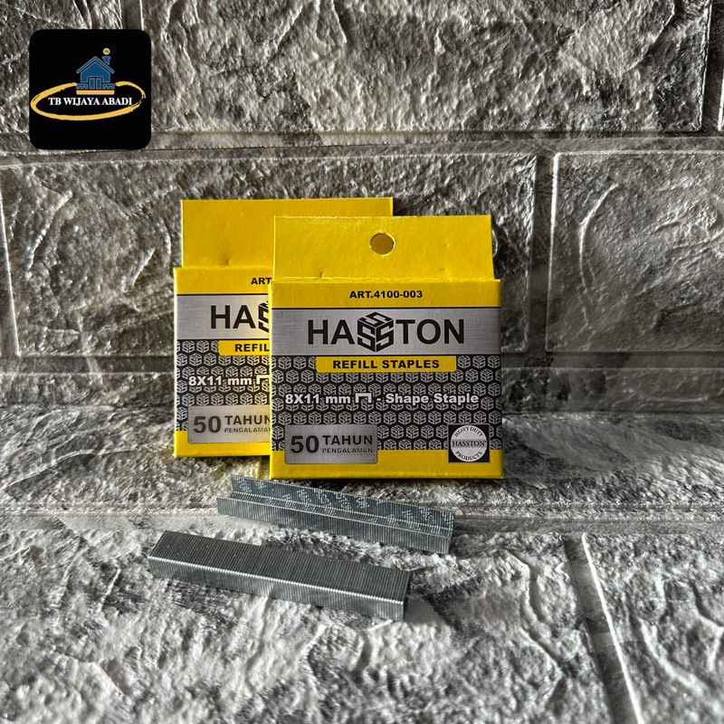 

ISI STAPLES (8X11mm) HASSTON / STAPLER GUN HASSTON STAPLE