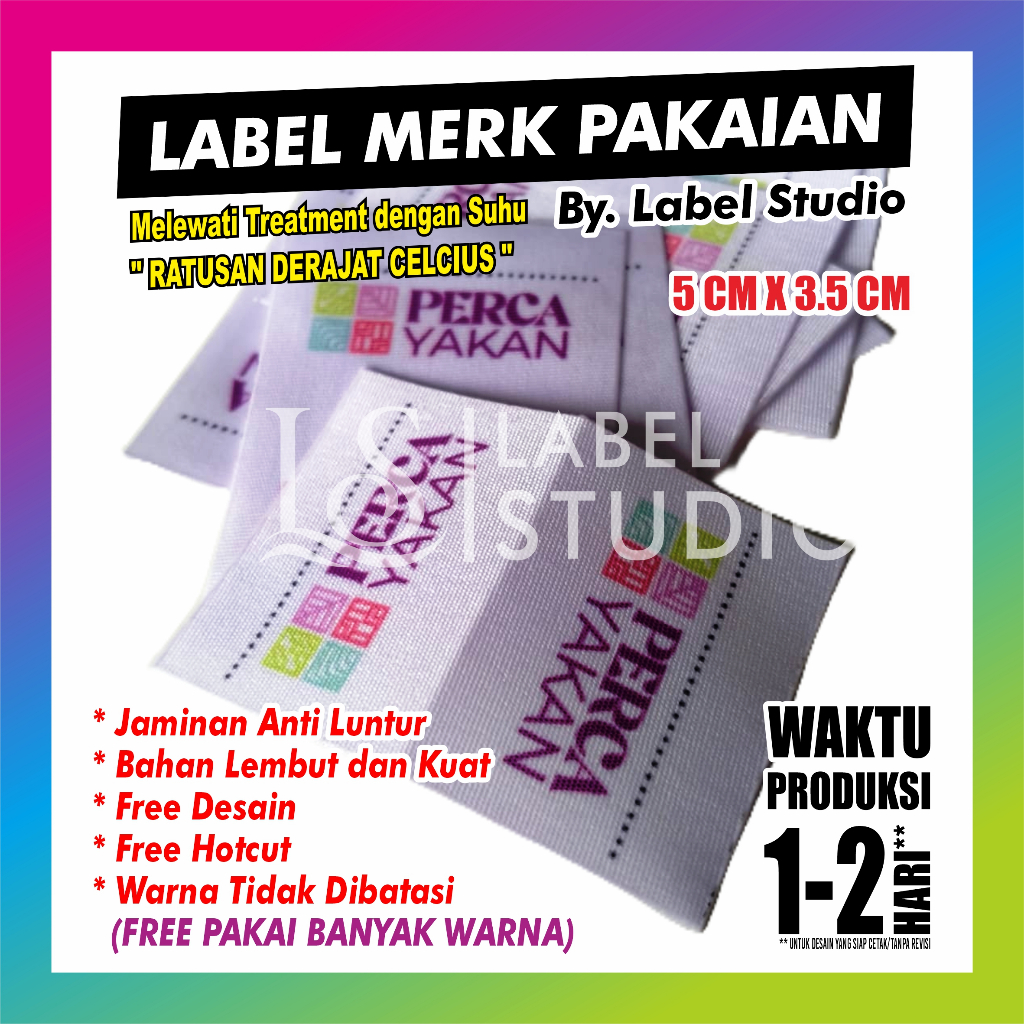 

( TERMURAH ) Label Baju | 5 CM X 3,5 CM | Label Hijab | Label Woven | Label Gamis | Label Kaos | Label Custom Nama | Free Desain | Free Potong | Woven Damask Subtitute | Label Murah | Label Merk | Label Nama Anak Pondok | Label Grosir | Label Brand