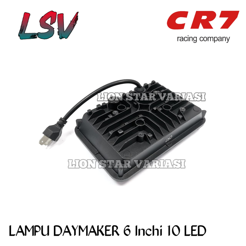 Lampu Depan 6 inch 10 LED Headlamp Daimaker 4X6 Inch GL RX KING PROMAX Universal Foglamp Mobil Motor