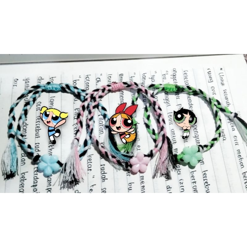 gelang couple 3 sahabat (Powerpuff girls)