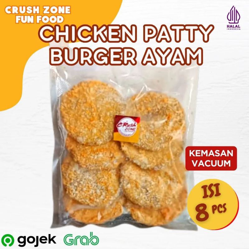 

Burger Ayam Patty [8 pcs] Crush Zone Fun Food