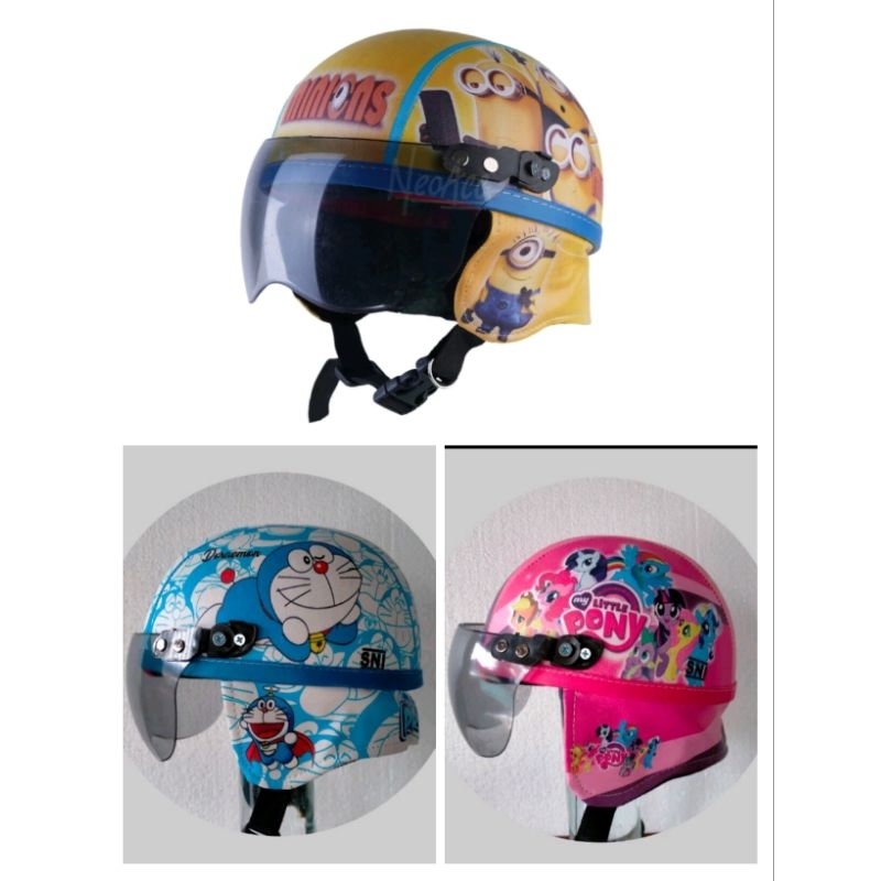 helm anak sincan karakter lucu 1- 5 tahun / helm karakter