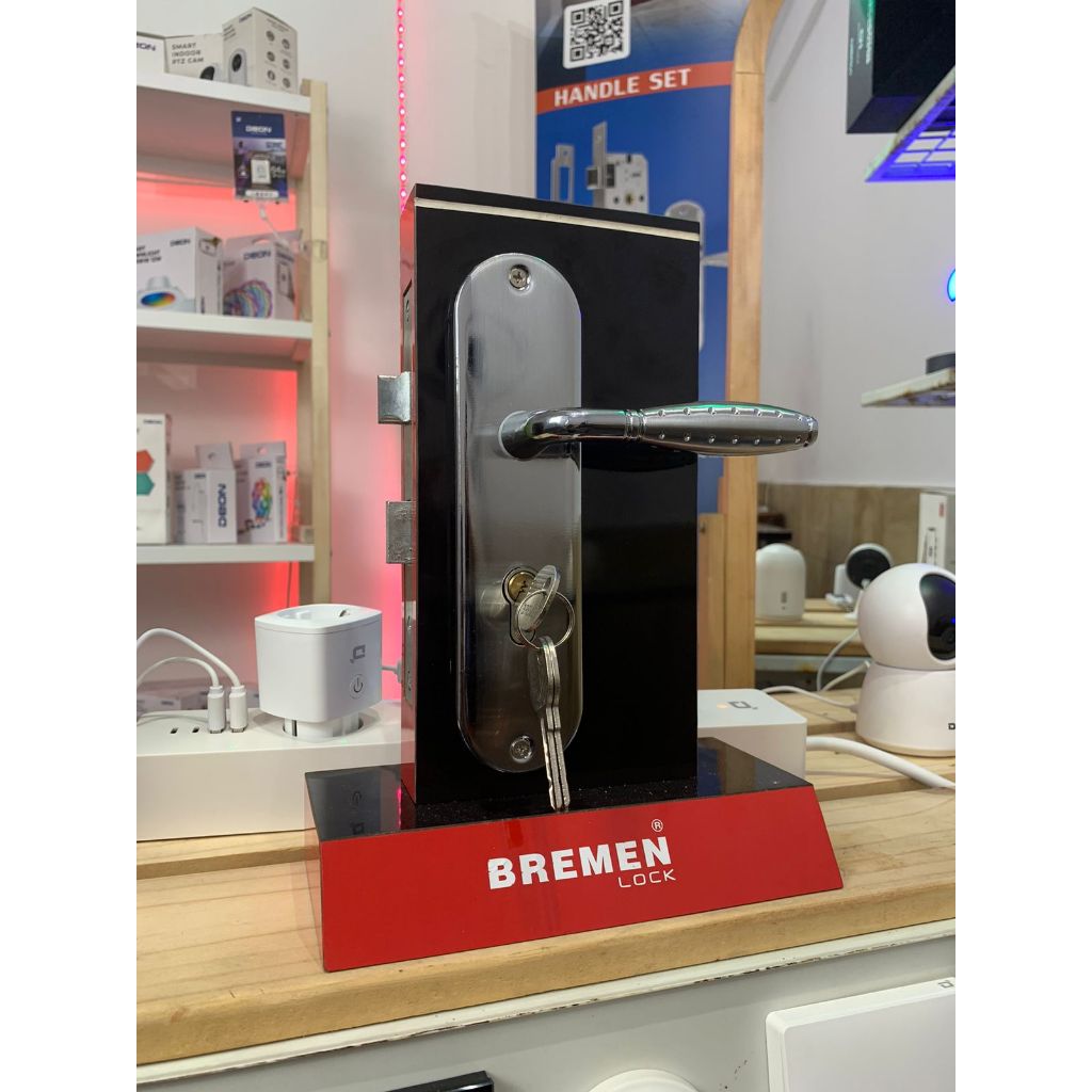 Kunci Pintu SET BREMEN Bergaransi Handle Lock Set Bremen LHP AI B58723 SN+CP Pro
