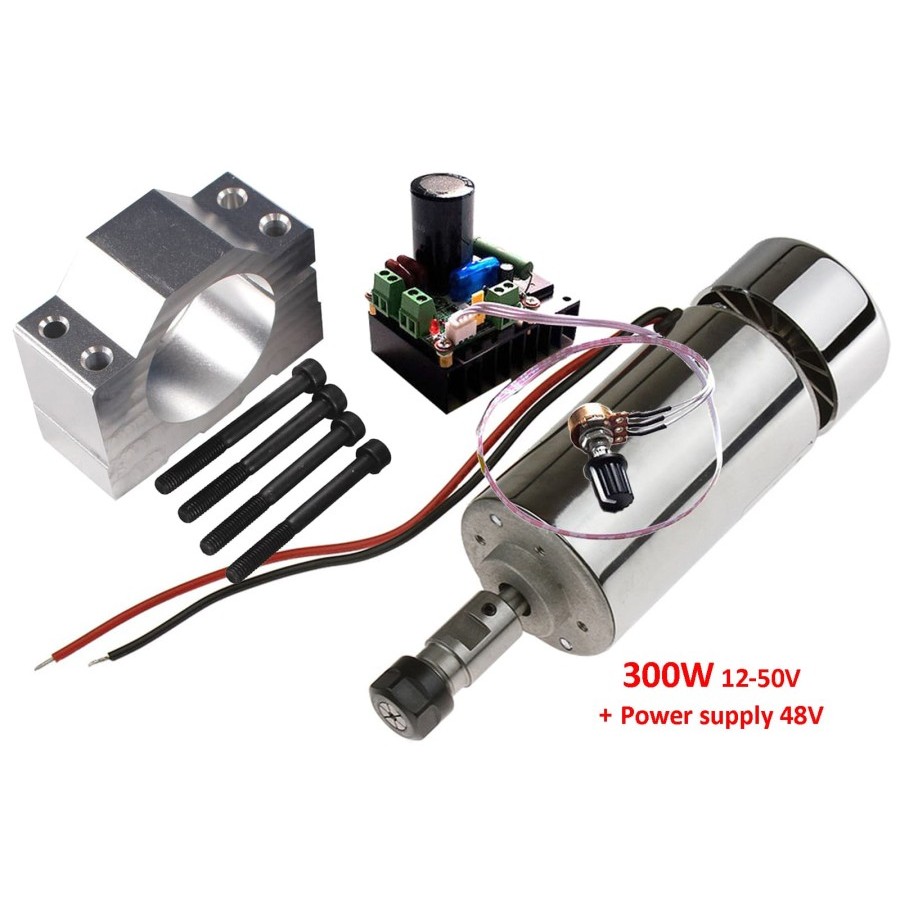 Air cooled high speed DC brushed spindle motor 300W