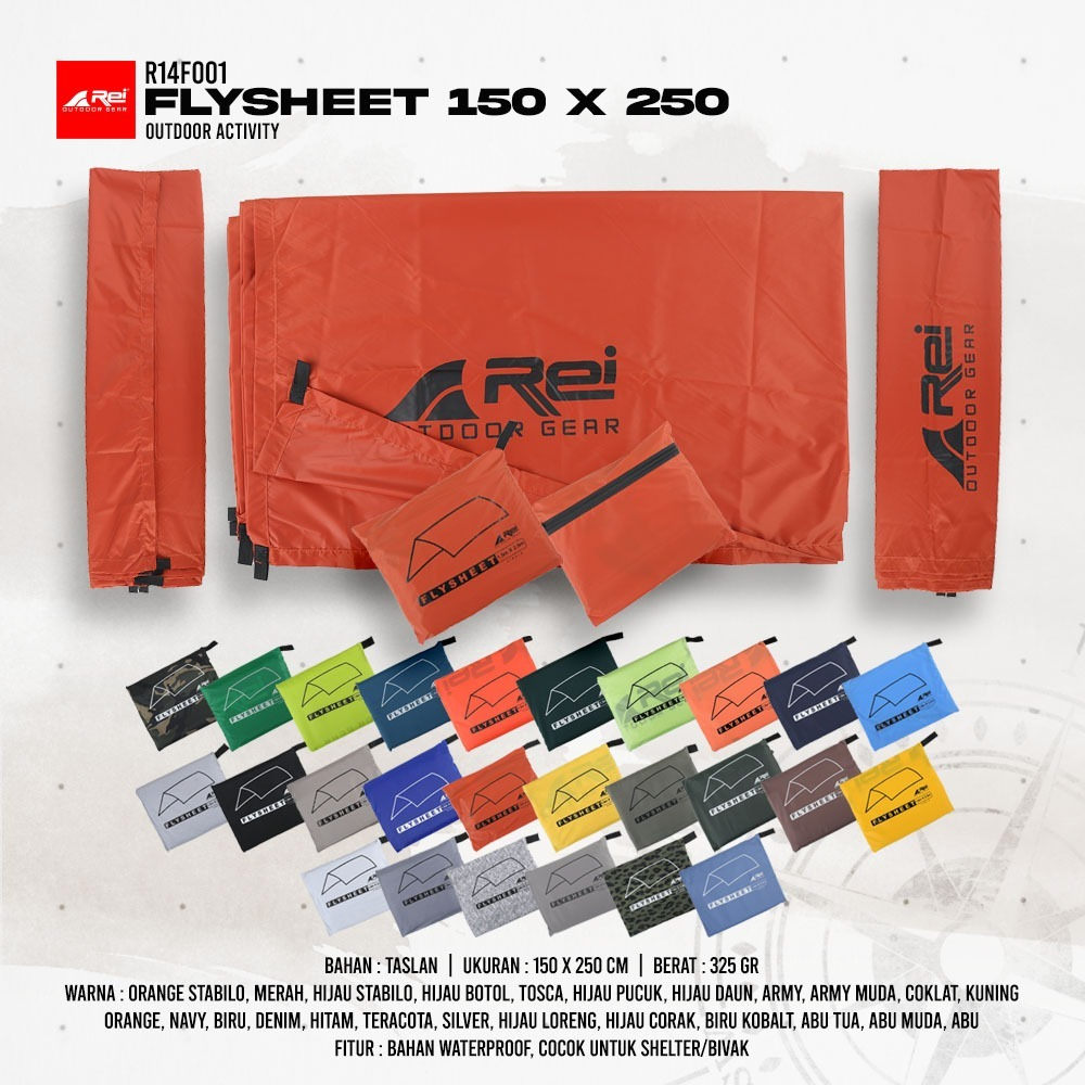 FlySheet Cover Tenda 150 x 250 AREI OUTDOORGEAR - FLYSHEET TENDA REI 1,5m x 2,5m - COVER TENDA REI 3