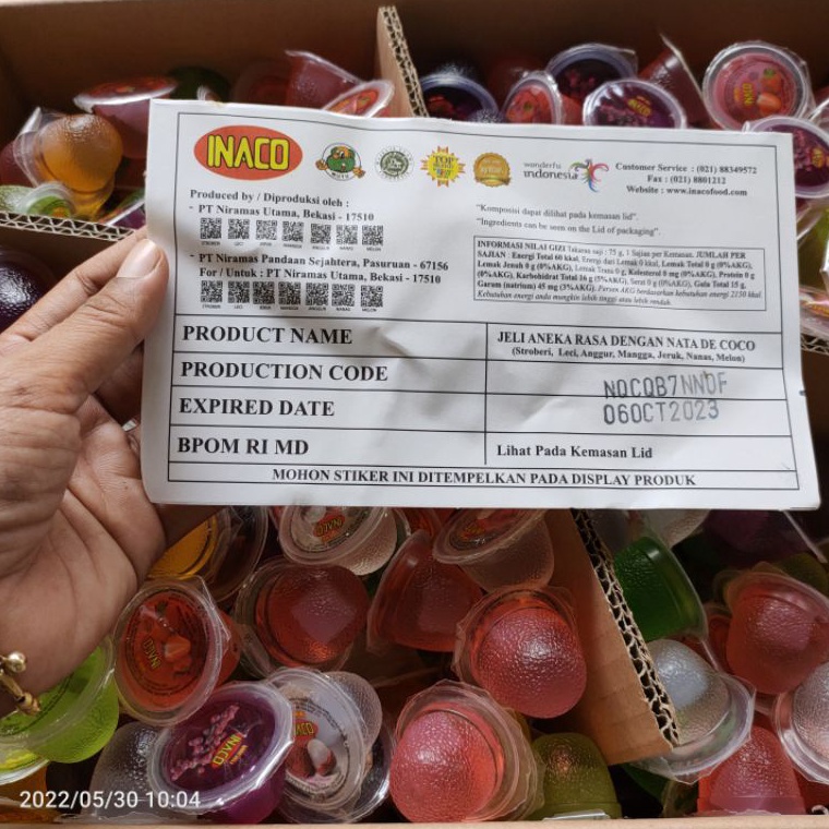 

[☻X4➢] INACO MINI JELLY mix fruit 1 KG Exp 2025 Impor Terbaru