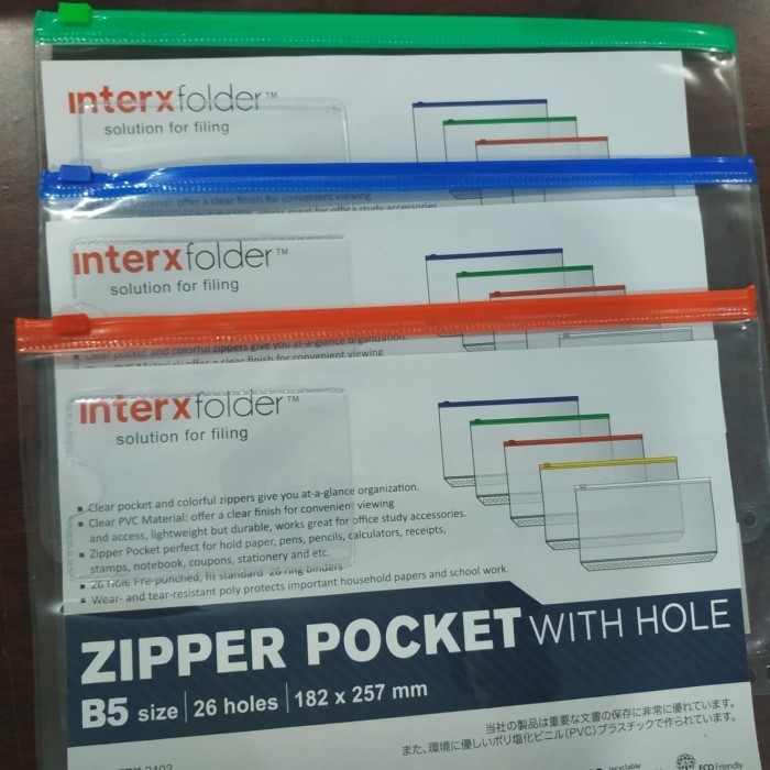 

Zipper Pocket B5 Inter X / Inter X transparant