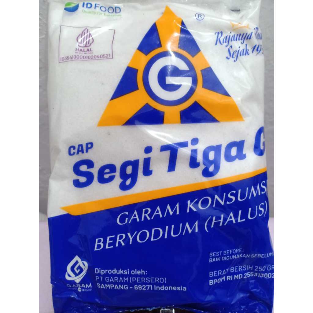 

Garam Halus Beryodium Cap Segi Tiga G 250g