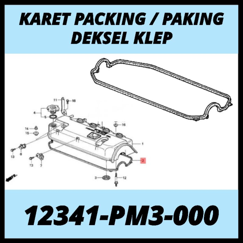 Karet Packing / Paking Deksel Klep Civic Nouva/Nova