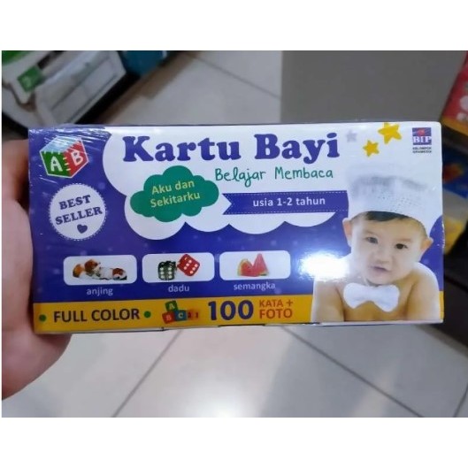 BIP 100 Kartu Bayi Belajar membaca Flash Card Foto