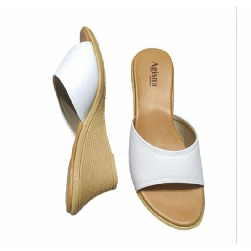 Sandal wanita wadges hak 5cm sandal buat kondangan kulit asli