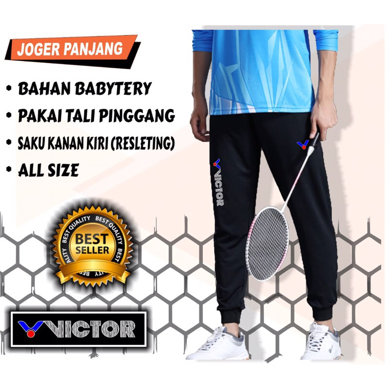 Celana panjang badminton Jogger panjang olahraga bulutangkis badminton Joger pria wanita