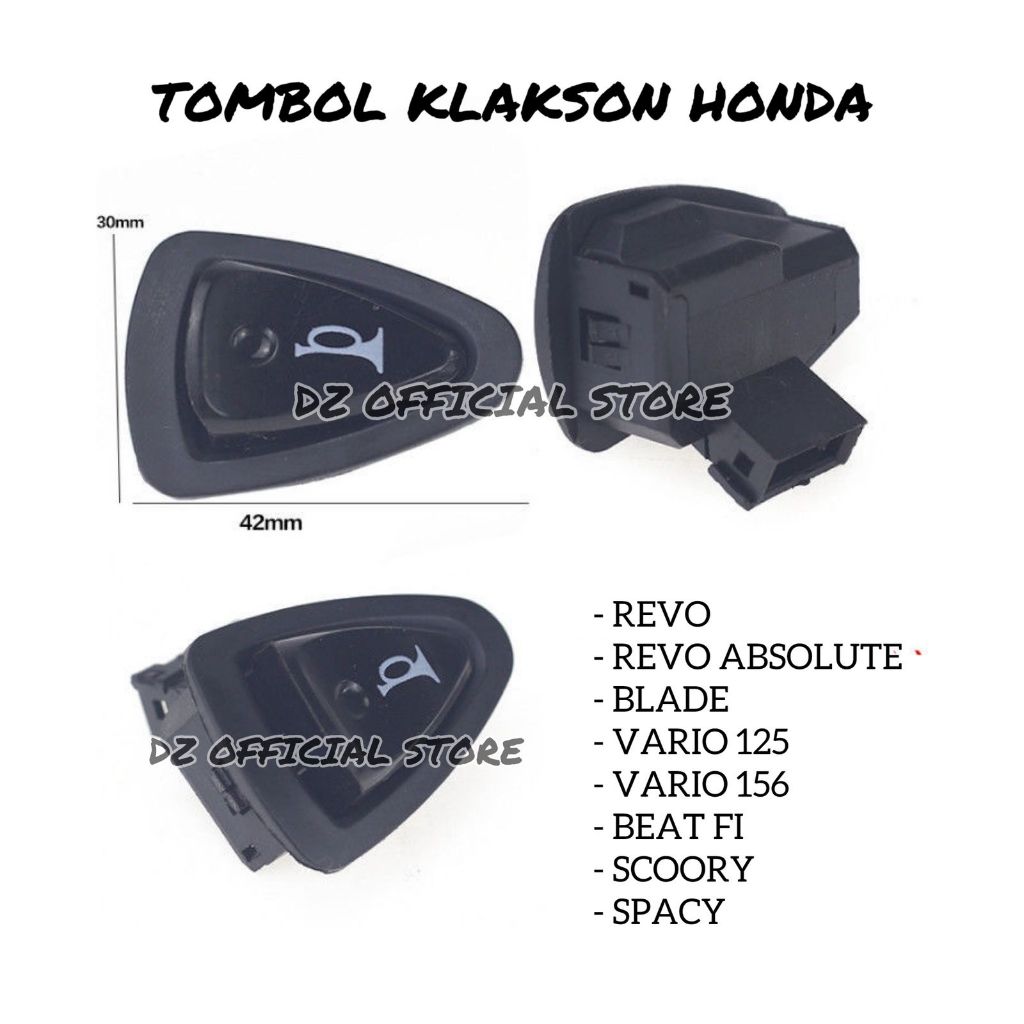 Tombol Klakson Honda / Saklar Klakson Honda Bisa untuk Motor Revo / Vario 125/150 Hitam