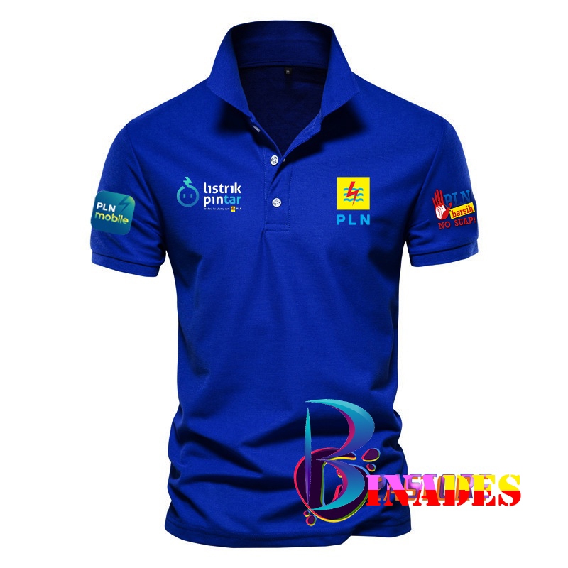 JUAL BAJU kerah mode polo LISTRIK PINTAR Depan LOGO PLN - BAJU PLN MOBILE dan logo PLN BERSIH NO SUA