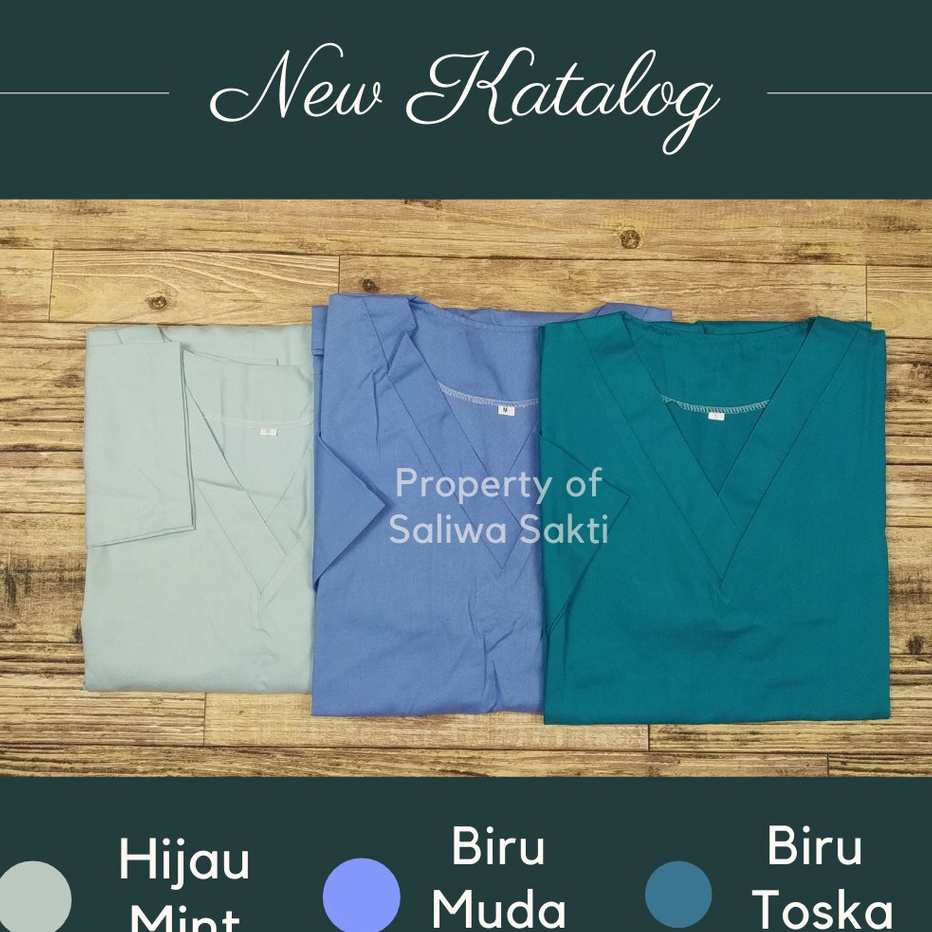 KODE YYU265 Baju Ok Medis | Warna Hijau Mint Warna Biru Muda dan Biru Toska Lengan Panjang dan Lenga