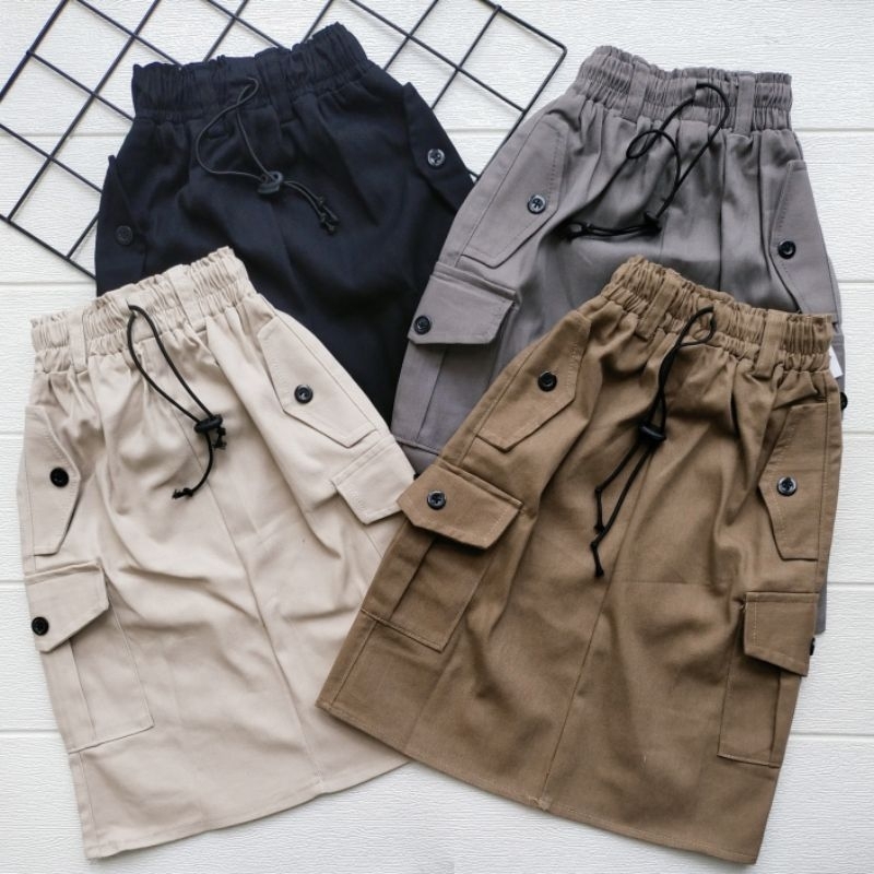 Rok cargo kargo anak perempuan rok anak perempuan rok1/4 rok terlaris