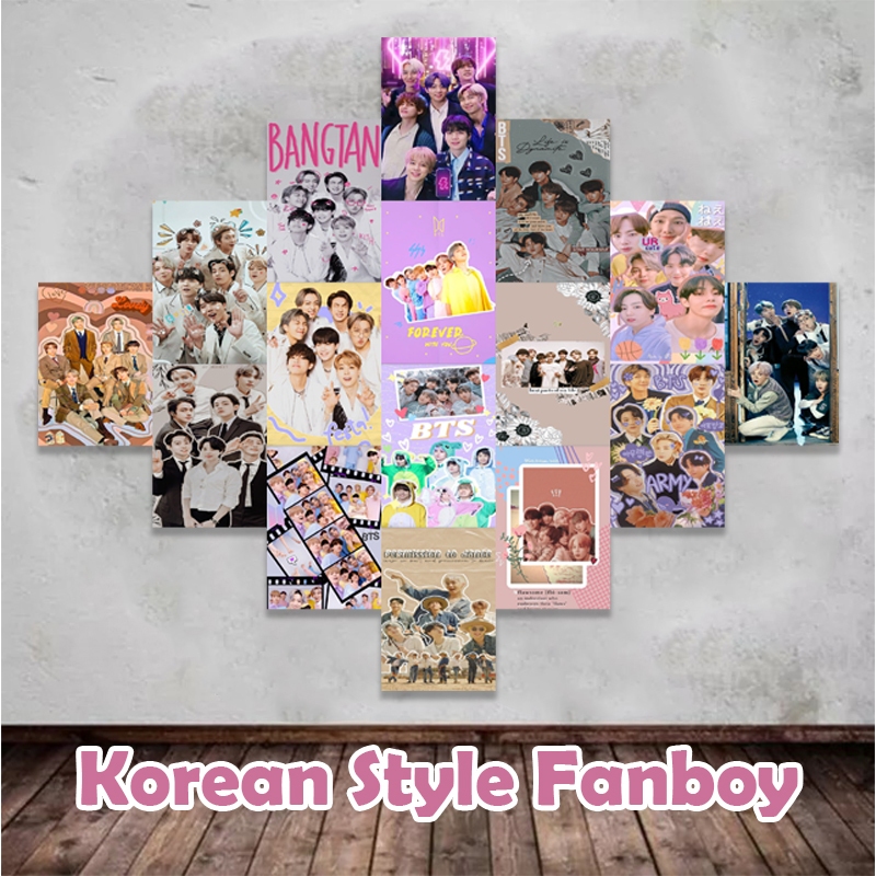 (isi 16pcs) poster dinding kamar aesthetic korean style design - poster kamar aesthetic | SC03 |