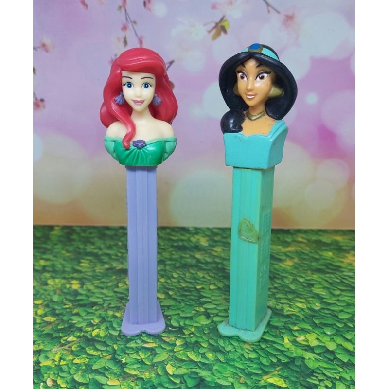 Jasmine, Ariel The Mermaid set 2 pcs PEZ Candy Dispenser Tempat Permen Figure  mcd happy meal