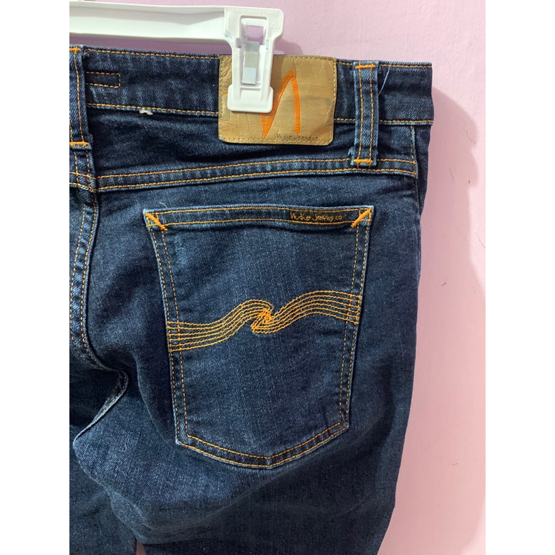 celanajeans NUDIE JEANS CO SKINNY LIN DRY DEEP ORANGE size 32ke 33