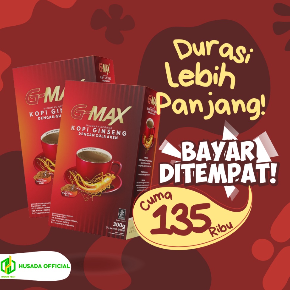 

[⁑Q48/] GMAX KOPI PRIA AMAN SUDAH BPOM & HALAL 1 BOX ISI 10 SACHET Murah Meriah