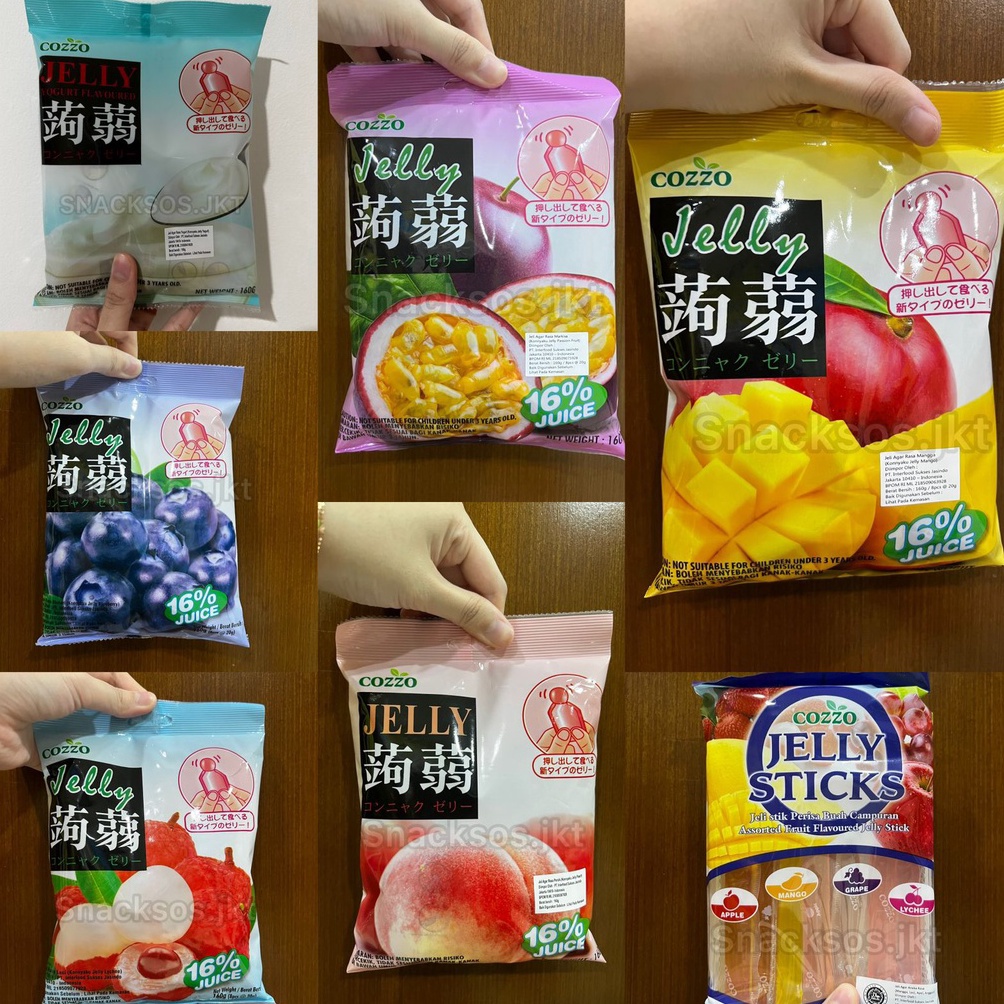 

0CCEW COZZO JELLY KONNYAKU BLUEBERRY / LYCHEE / MANGO / PASSION FRUIT / PEACH / YOGURT COZZO JELLY STICKS ASSORTED 91
