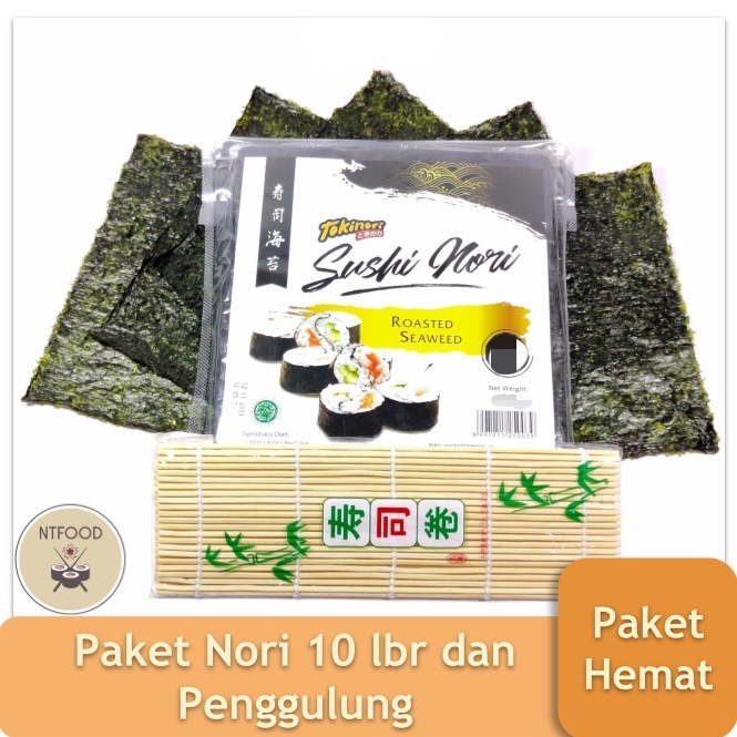 

[۩R14(] Paket Nori Tokinori 10 Lembar + Penggulung Sushi Rumput Laut Kering Halal GOGO Order