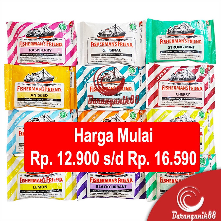 

[Produk 7L80] Permen Fisherman's Friend Original 25 gram Aneka Rasa 76