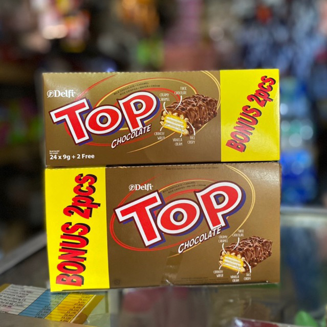 

PROMO! Delfi Top Wafer Coklat 1 Box isi 24 @9gr