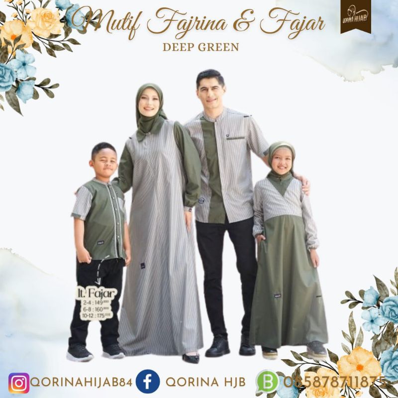 sarimbit mutif Fajrina / sarimbit keluarga / gamis dewasa / Koko dewasa / sarimbit mutif 2023