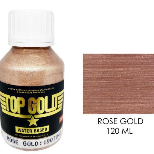 

Ready Stock] Top Gold Metallic Paint - Rose Gold 120G