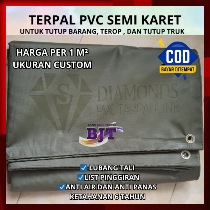 TERPAL SEMI KARET ORCHID PVC TERPAL KOLAM IKAN MOBIL PICK UP METERAN TEBAL / HARGA PER METER