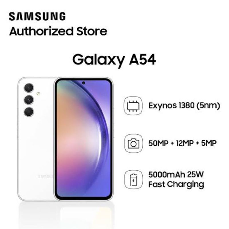 Samsung Galaxy A54 5G 8/256 GB Kamera 4K Original PUTIH garansi resmi SEIN, bukan hp HDC