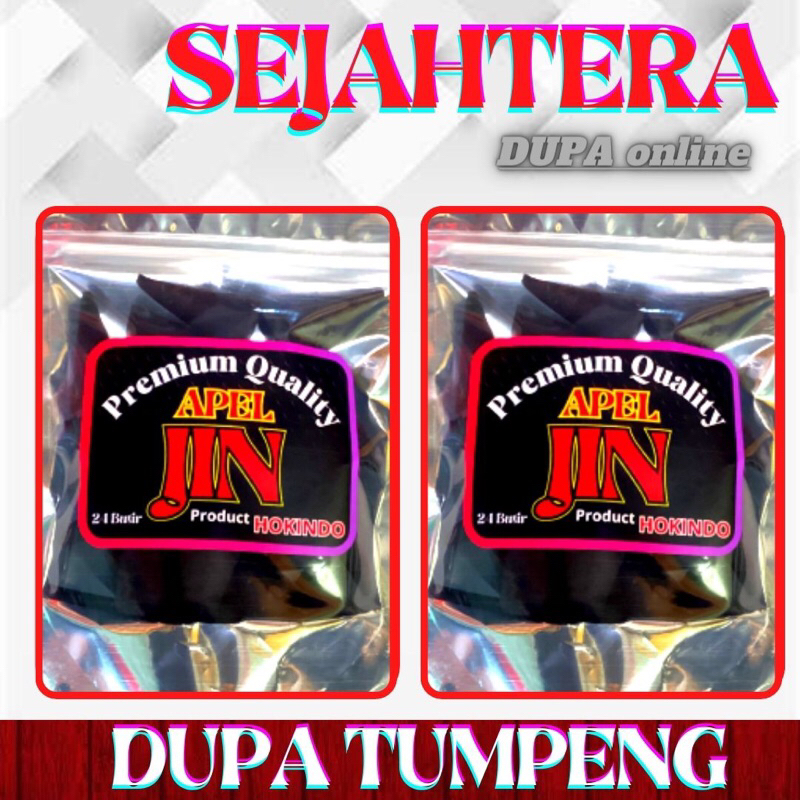 Dupa Tumpeng Kerucut “APEL JIN” Isi 24butir HITAM Pouch