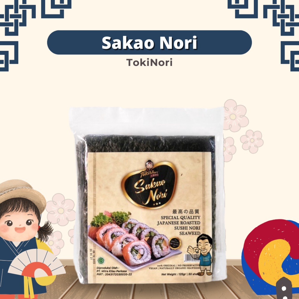 

[COD AL72] Tokinori Sushi Sakao Nori 10 Lembar - Rumput Laut Kering Halal gcg9e