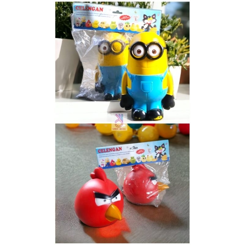 Celengan Karakter Lucu / Celengan Anak Plastik