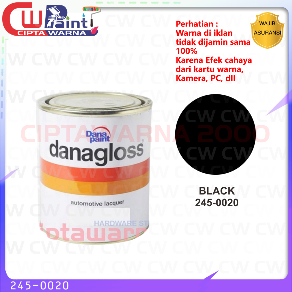 Cat Danagloss NC warna Black Hitam 245-0020 Danapaint - CWK