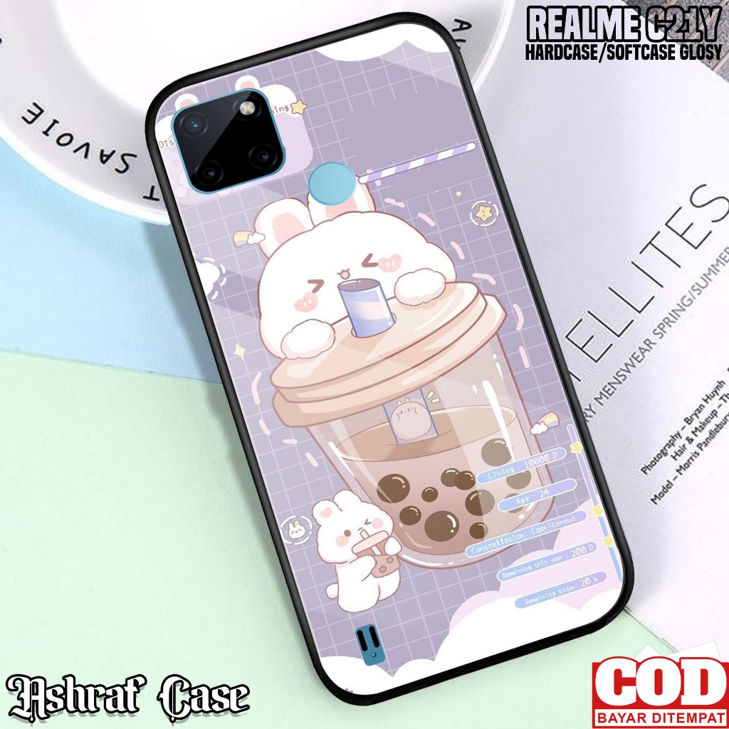 Case Realme C21Y - Casing Hp Realme C21Y ( BBA ) Kesing Hp Realme C21Y - Softcase Glass Kaca - Silik