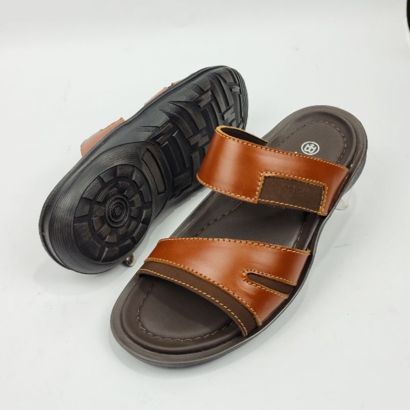 Sandal borsa sandal kulit pria sandal pria kasual sendal slop sendal pria