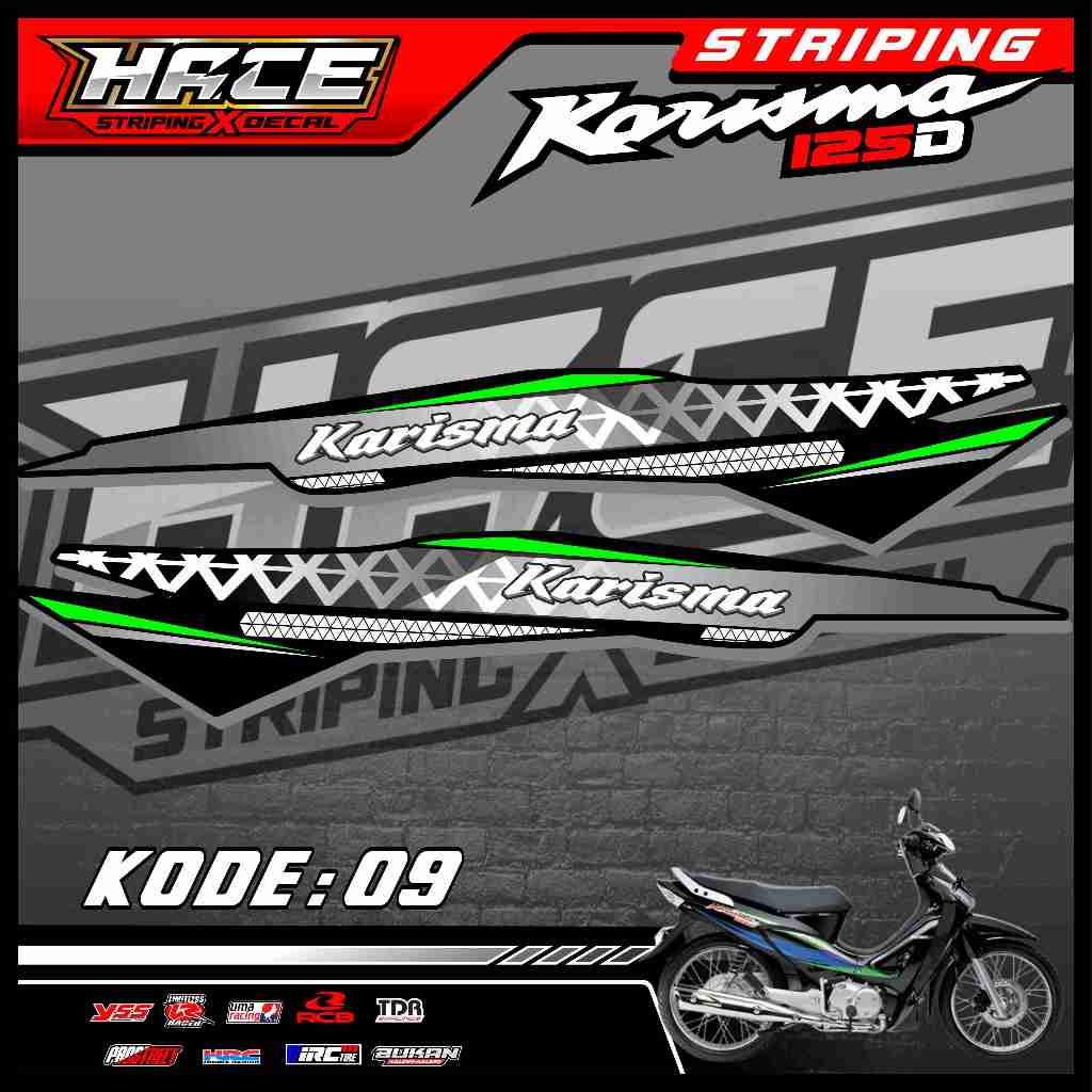 STICKER STRIPING KARISMA 125D  - STRIPING KARISMA 125D PREMIUM 09