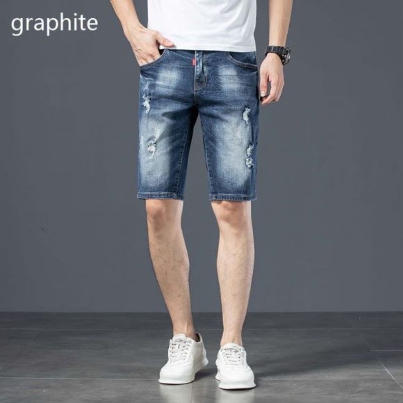 Celana Jeans pendek graphite pria import premium high quality 02129