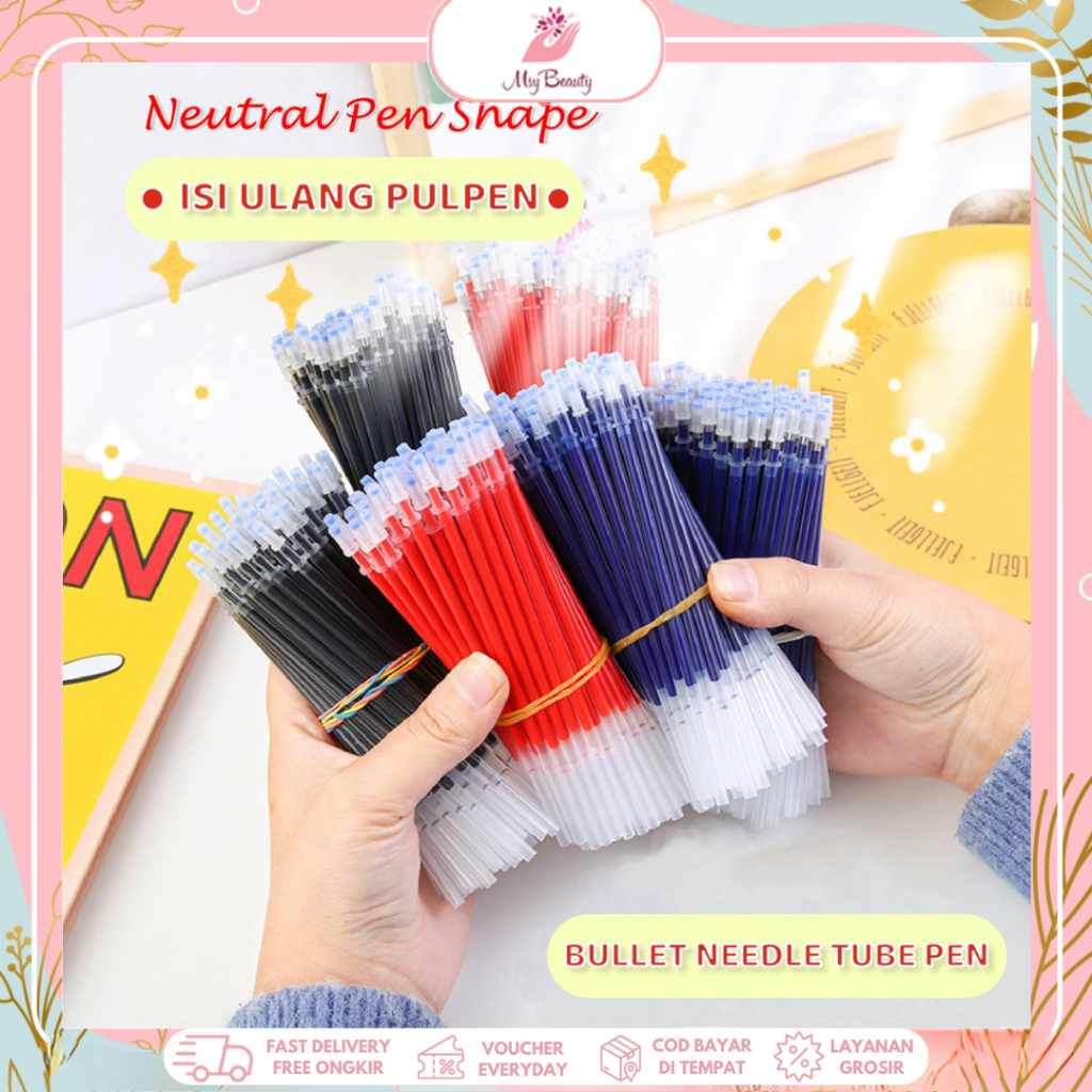 

MSY Bulpen Ballpoint Pena Warna /Ukuran kepala isi pena 0.3cm/Isi Tinta Polpen Pulpen / Alat Tulis Kantor Murah