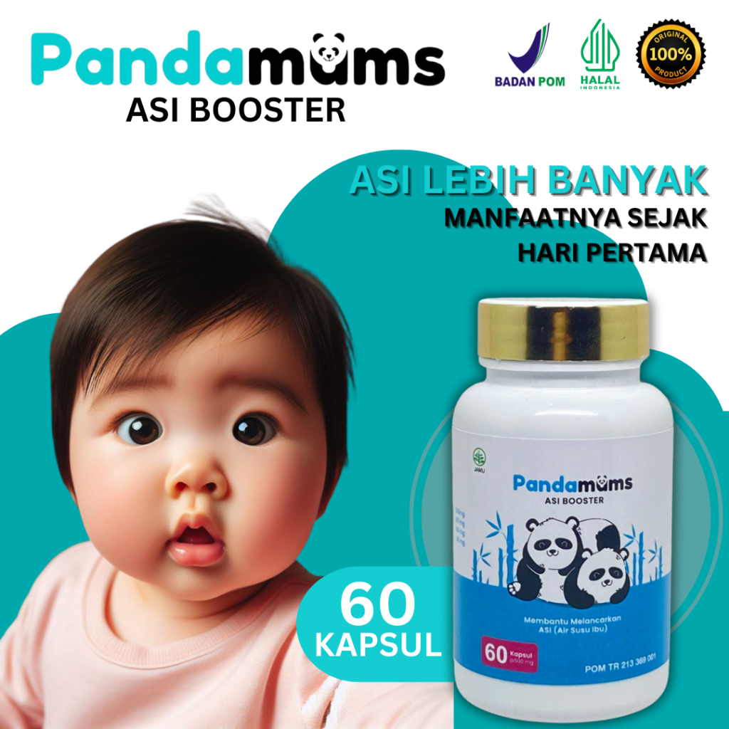 Pandamums Asi Booster Pelancar Asi Isi 60 Kapsul / Pelancar Asi Pandamums BPOM / Pelancar ASI Kental