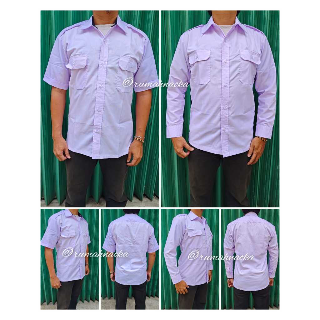 Baju Kemeja PDH Baju Dinas Harian Baju Kemeja Kerah Hitam Kerah Putih Premium